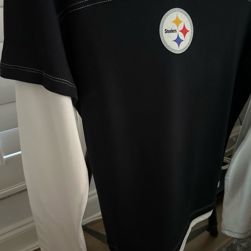 Pittsburgh Steelers Black and White Long Sleeve Shirt - Picture 3 of 5